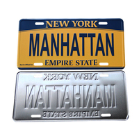 Prezzo del produttore numero di targa in alluminio anodizzato USA souvenir personalizzati firma targa auto di New York