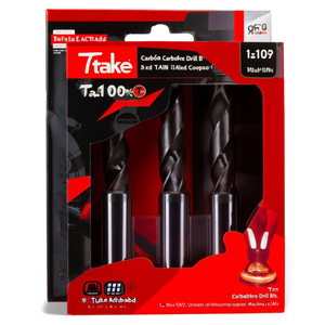 Foret universel en carbure Ttake Ta1004, revêtement Nano TiAlN, forets en carbure 5Xd - Product Image 2