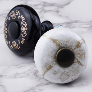 Hot Selling <strong>Ceramic</strong> Pumpkin Cabinet Wardrobe Drawer Door Handle Single Hole Handle <strong>Knob</strong> - Product Image 2