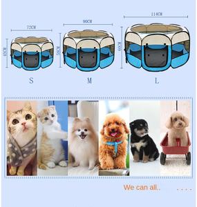 Casa para Mascotas Plegable Premium, Antiarañazos, Transpirable, de Tela Oxford, Jaula Octogonal para <span class=keywords><strong>Perros</strong></span> y Gatos Pequeños, Uso Interior y Exterior, Cuatro Estaciones, Imitación - Product Image 2