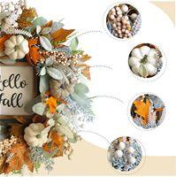 Guirlande décorative artificielle, feuilles givrées vertes, imperméable, écologique, 20 pouces, pour Pâques, Noël, Thanksgiving, intérieur, extérieur