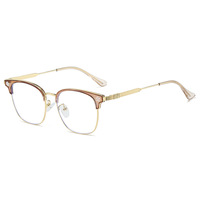 Style d'affaires hommes haute qualité montures de lunettes bloqueur de lumière bleue Transparent argent métal rond logo classique 2025 optique