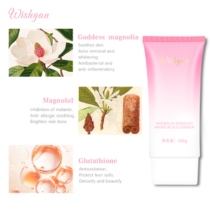 Nettoyant Visage Bio Vegan Magnolia Sieboldii Blanchissant et Purifiant pour Hommes et Femmes, Marque Privée, Logo Personnalisé, Vente en Gros OEM - Product Image 4