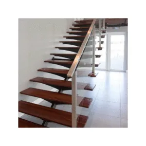 Perforated Metal Stair Treads Sheet Acacia Wood Stairs Aluminum Non Slip Stair Nosing