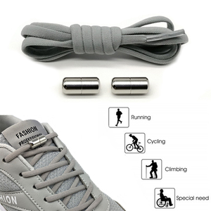 Tuỳ Chỉnh Cao Cấp 5 Mét Oval Bright Vàng Không Tie Giày Ren, 21 Màu Sắc Kim Loại Vít Khóa Đàn Hồi Dây Giày Cho Người Lớn, Trẻ Em, Người Già - Product Image 2