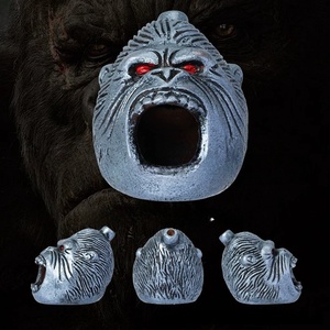 Silbato de muerte de gorila de cerámica, generador de sonido chillón, accesorio de Halloween aterrador, silbato de animal tribal antiguo para niños jugando - Product Image 4