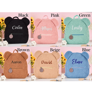 Ba lô gấu bông cá nhân hóa, ba lô mẫu giáo thêu tên, ba lô mẫu giáo tùy chỉnh - Product Image 4