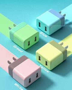 Nuevo Cargador Rápido de Viaje con Diseño de Color Macaron, Doble USB QC3.0, Compatible con Xiaomi y Samsung - Product Image 3
