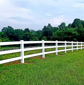 UV kháng 3 đường sắt ngựa Nhựa Vinyl <span class=keywords><strong>PVC</strong></span> trang trại hàng rào và giá rẻ Trắng nhựa Vinyl <span class=keywords><strong>PVC</strong></span> ngựa paddock trang trại hàng rào - Product Image 5