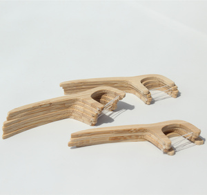 Il filo interdentale biodegradabile raccoglie il filo interdentale con manico libero in plastica naturale bastoncino per stuzzicadenti in bambù filo interdentale UHMW - Product Image 4