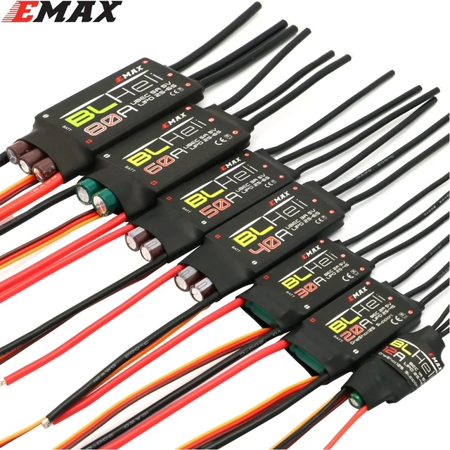 EMAX BLHeli 80A 60A 50A 40A 30A 20A 12A ESC for RC Multirotor Airplane Fixed-Wing FPV Racing Drone QAV250 210 DIY Part