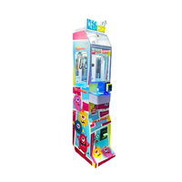 Machine de jeu d'arcade Mega Mini Claw Crane avec cabinet métallique, verre trempé, fonctionnement par pièces/billets, casier à prix, couleurs personnalisables
