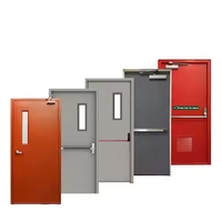 Puerta Cortafuego de Acero para Salida de Emergencia con Ventana de Observación, Apta para Escuelas, Centros Comerciales y Sótanos