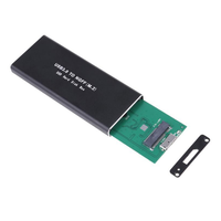 Carcasa USB 3.0 para SSD M.2 NGFF, Caja Externa para Disco Duro SSD M.2 con Clave SATA B, Adaptador Portátil de Aluminio de 5 Gbps para Laptop y PC