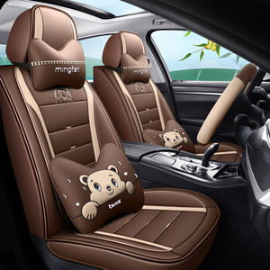 Housse de siège auto Cub Whisper, ensemble complet, cuir Nappa, toutes saisons, style dessin animé, confortable, intérieur de voiture haut de gamme - Product Image 3