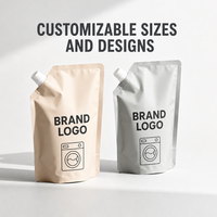 Sac en plastique robuste personnalisé avec bec verseur et poignée, 1L 2L, pour lessive liquide