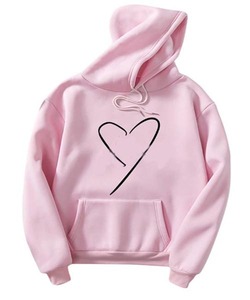 White Cropped Long Sleeve Casual Sweatshirt Winter Lined Hoodie with Front Logo Printed Design and Pocket Without <strong>String</strong> <strong>Top</strong> - Product Image 2