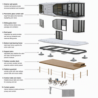 Capsule spatiale habitable prête à l'emploi, maison mobile, hôtel conteneur, maisons conteneurs haut de gamme pour hôtels et résidences