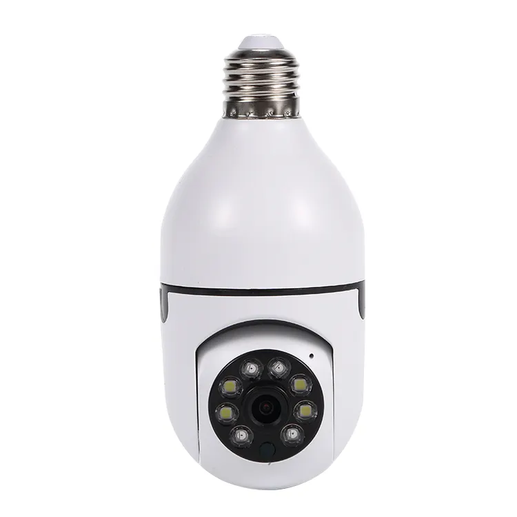 Smart security 360 degree cctv network ptz ip camara light wifi bulb camera