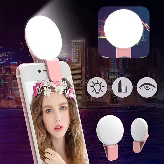Hot Selling Selfie Mini Round Photographie Led Selfie Fill Light Portable Rechargeable Mini Ring Light for Phone
