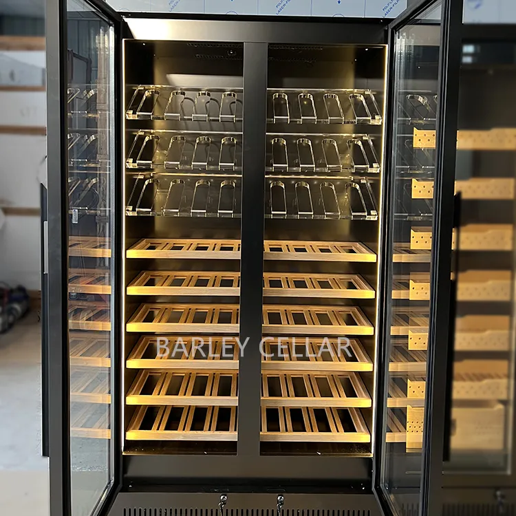 BARLEY cellar LCD touch panel stainless steel wine cabinet for commercial hotel