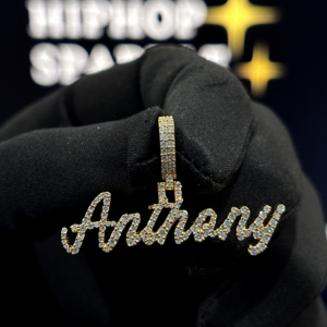 Collar Personalizado con Colgante de Nombre Anthony, Plata de Ley 925, Estilo Hip Hop, con Incrustaciones de Moissanita, para Unisex - Product Image 6
