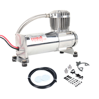 Compresseur d'air pour voiture DC 12V, kit de compresseur d'air en acier chromé
