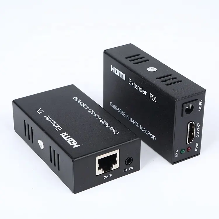 Produttore Full HD 1080P 60M HD MI Extender su singolo cavo Ethernet CAT5E CAT6 per proiettore e Monitor HDTV