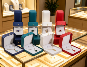 Luxury Octagonal Jewelry Boxes, PU Leather <b>Ring</b>/Earring/Pendant <b>Box</b> with Crown Logo, Elegant Bridal & <b>Proposal</b> Packaging - Product Image 6