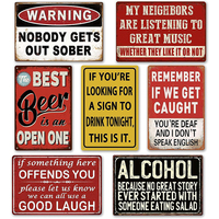 Plaque en aluminium personnalisée de 0,6 mm, décoration murale vintage rustique pour bar, plaque en métal amusante de 8x12 pouces pour pub, club, maison
