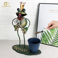 Pot de fleurs en métal de style nordique, mignon et durable, en forme de grenouille, pour la décoration de la maison, du jardin et du patio, pots en fer thermolaqué