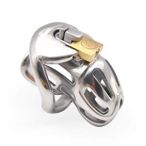 Erkek gömme paslanmaz çelik bekaret kilidi bekaret cihazı elektrik çarpması kuş kafesi - Product Image 3