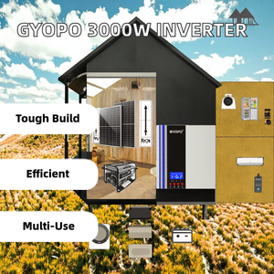 Onduleur solaire à onde sinusoïdale pure GYOPO 3000W 3000VA 3KW 24V DC/AC tout-en-un hybride réseau sortie monophasée - Product Image 2
