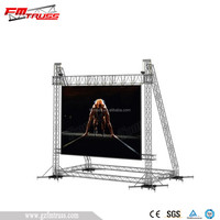 Sistema de Truss de Aluminio para Postes de Portería, Truss Cuadrado con Conector de Espiga para Pantalla Line Array con Base y Bloques, Carga de 500-1000 kg