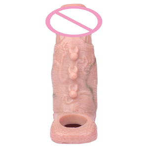 Funda para Pene Color Piel de Fábrica FAAK, Extensor de Pene, Cubierta para Pene, Accesorio para Pene, <span class=keywords><strong>Dildo</strong></span> Hueco para Parejas, Juguetes Sexuales - Product Image 4