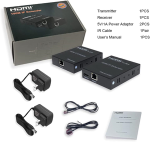 150M <span class=keywords><strong>HDMI</strong></span> Extender Over IP TCP Cat5e Cat6 RJ45 cavo Ethernet Audio Video trasmettitore ricevitore interruttore di rete per il computer portatile, DVD - Product Image 6