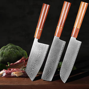 IOKO 67 طبقات مقبض خشب أغيليرا سكين الشيف الخبز فائدة كليفر النمط الياباني الدمشقي - Product Image 1