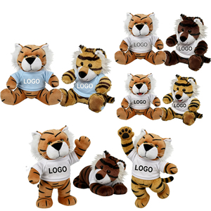 Peluche <span class=keywords><strong>Tigre</strong></span> con Logo Stampato, Giocattolo Morbido Personalizzato all'Ingrosso, Animale Selvatico Cartoon con Maglietta - Product Image 5