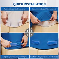 Attaches de drap de lit robustes avec bandes de verrouillage pour coins ouverts, sangles renforcées pour maintenir les draps bien plats et serrés