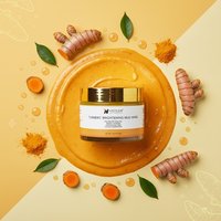 Produit naturel en gros, marque privée, masque de boue éclaircissant au curcuma, traitement de l'hyperpigmentation, masque d'argile éclatant pour peaux riches en mélanine