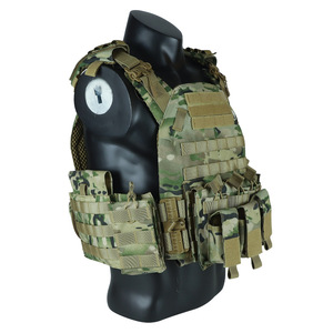 Rompi Taktis Profesional Ransel Sistem <span class=keywords><strong>MOLLE</strong></span> Pembawa Pelindung Dada Lepas Cepat Kantong Pelindung Anti Air GPS Kapasitas 20-36L - Product Image 3