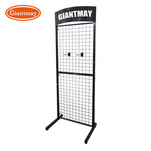 Cửa hàng bán lẻ cửa hàng kim loại màu đen lưới lưới kệ móc treo sàn đứng hàng hóa hiển thị giá - Product Image 3