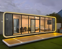 Maison conteneur en panneaux sandwich en acier Geovance, meublée, 20 pieds/40 pieds, deux chambres, pour hôtel, protection de l'environnement, personnalisable