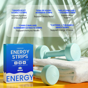 Bandes énergétiques orales Lifeworth - Saveur menthe |   40 mg de caféine + 30 mg de L-théanine + 100 % de vitamines B6 et <span class=keywords><strong>B12</strong></span> |   Adulte |   Végétalien - Product Image 6