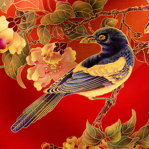 Coperchio <span class=keywords><strong>per</strong></span> Contatore Idraulico in Ottone con Motivo di Magpie, Design Portafortuna, Lavorazione Originale con Telaio a Incastro - Product Image 4