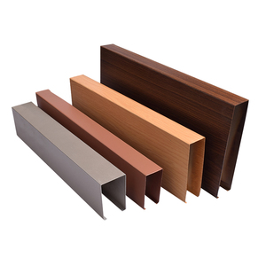 Ses emici ahşap tahıl dalgalı profil tavan U şeklinde tavan - Product Image 6