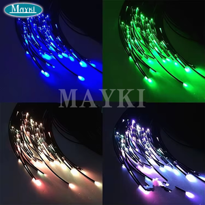 สายไฟเบอร์ออปติกแบบปลายเรืองแสงสีดำขนาด 1.0 มม. พร้อมปลอกหุ้มสีดำ PVC สำหรับไฟส่องสว่างปลายสาย ไฟเบอร์ออปติก PMMA ชุดอุปกรณ์ไฟ LED สำหรับสระว่ายน้ำ DIY - Product Image 4