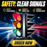 Mains Powered LED Traffic Light with 100,000-Hour Lifespan Retroreflective Energy-Efficient Tricolor Signal for Road