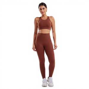 Women Seamless Gym Yoga Set Sports Bra High Waist Leggings Workout Fitness Training Running Stretch Activewear Comfortable - Product Image 1