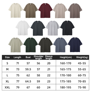 Men's Oversized 100% Cotton Jersey Short Sleeve O-<b>Neck</b> T-Shirt Solid Color Casual Fit Breathable Knitted Plain Dyed - Product Image 4